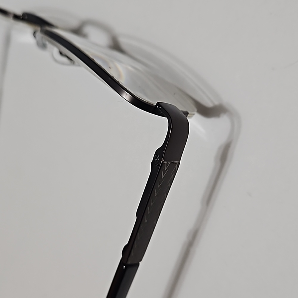 Foster Grant Mens Metal Wire Half Rim Eyeglasses Frame Only 54 19 145 #E-31